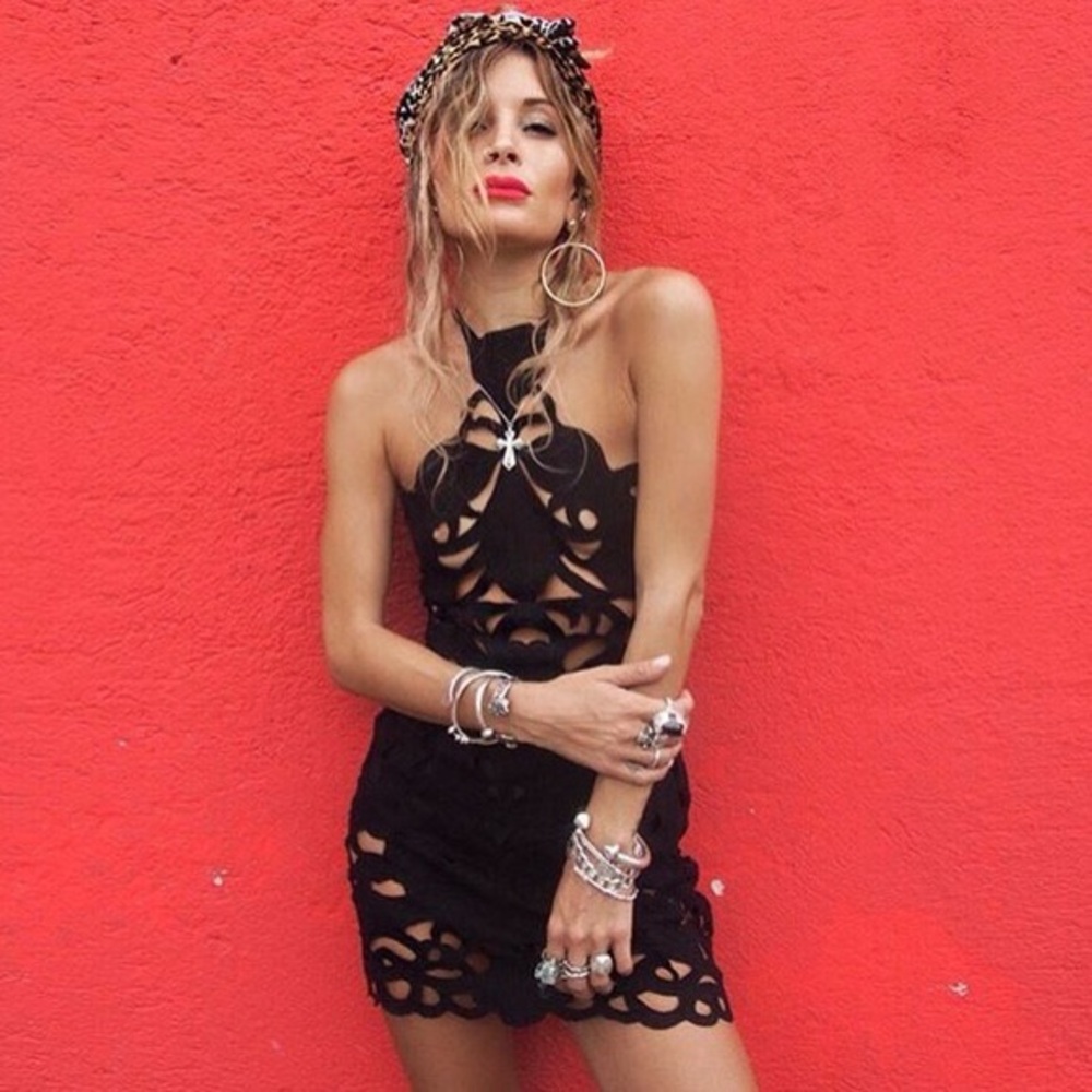 Rat & Boa Black Mini Dress